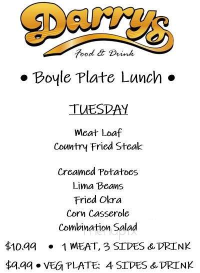 Darry's Food-n-Drink - Boyle, MS menu_pic