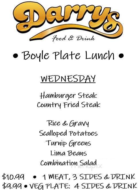 Darry's Food-n-Drink - Boyle, MS menu_pic