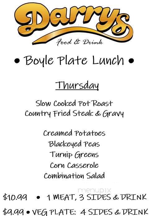 Darry's Food-n-Drink - Boyle, MS menu_pic