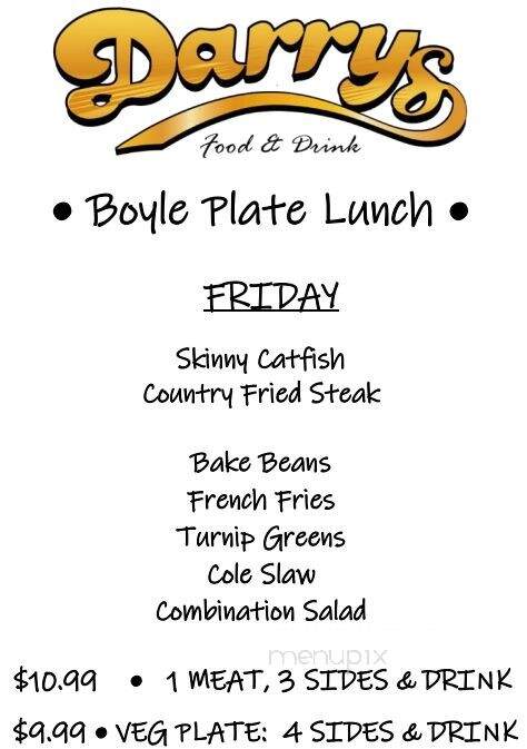 Darry's Food-n-Drink - Boyle, MS menu_pic