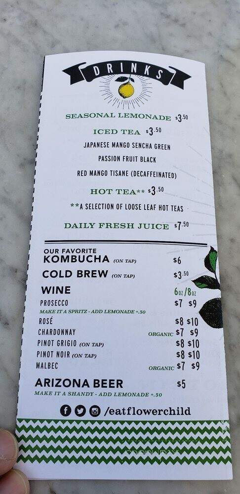 Flower Child - Scottsdale, AZ menu_pic