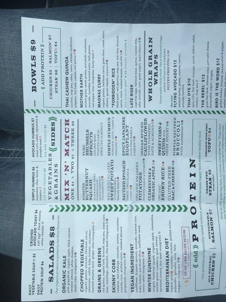 Flower Child - Scottsdale, AZ menu_pic