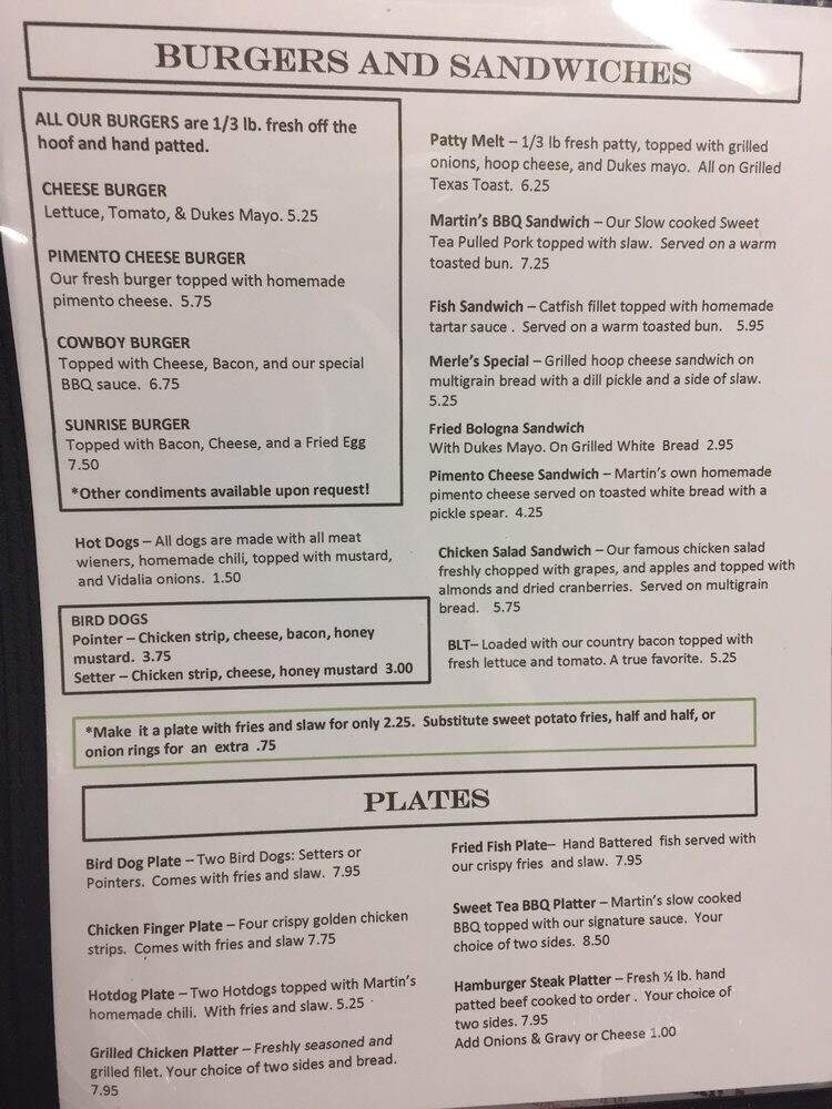 Bee Hive Cafe - Ware Shoals, SC menu_pic
