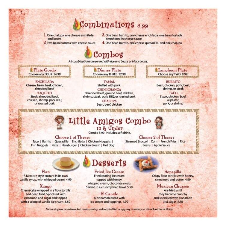 El Patron Mexican Grill - Middlefield, OH menu_pic