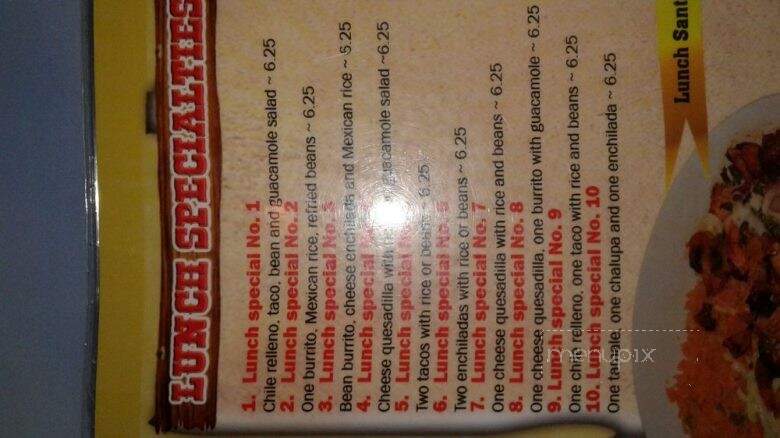 El Toro Mexican Restaurant - Dandridge, TN menu_pic