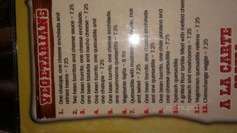 El Toro Mexican Restaurant - Dandridge, TN menu_pic