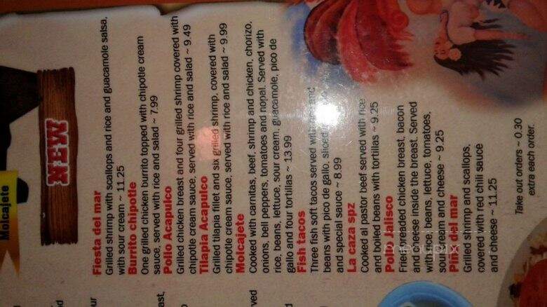El Toro Mexican Restaurant - Dandridge, TN menu_pic
