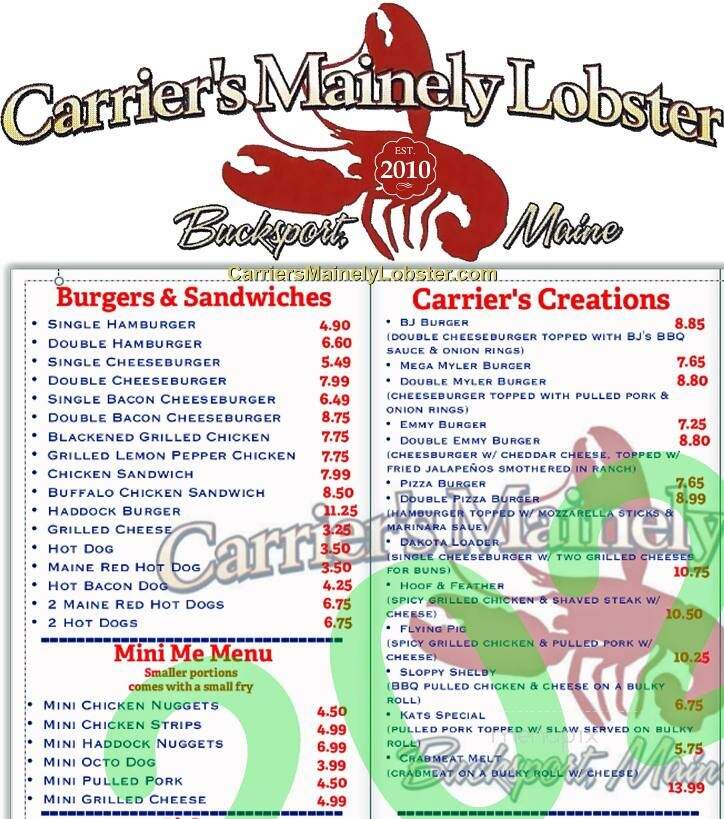 Carrier's Mainely Lobster - Bucksport, ME