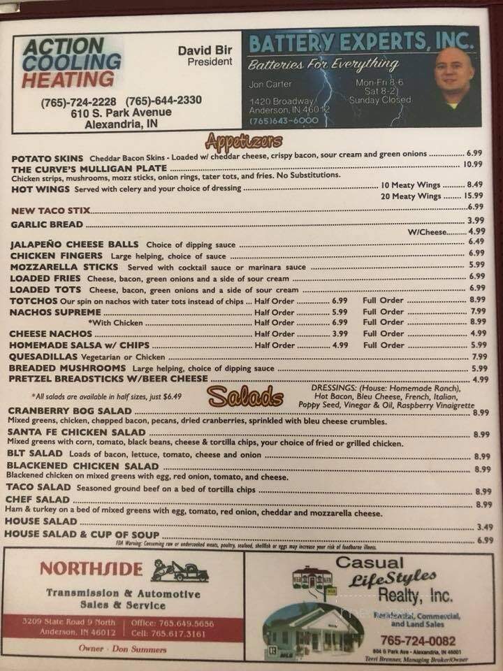 Grandview Restaurant - Anderson, IN menu_pic