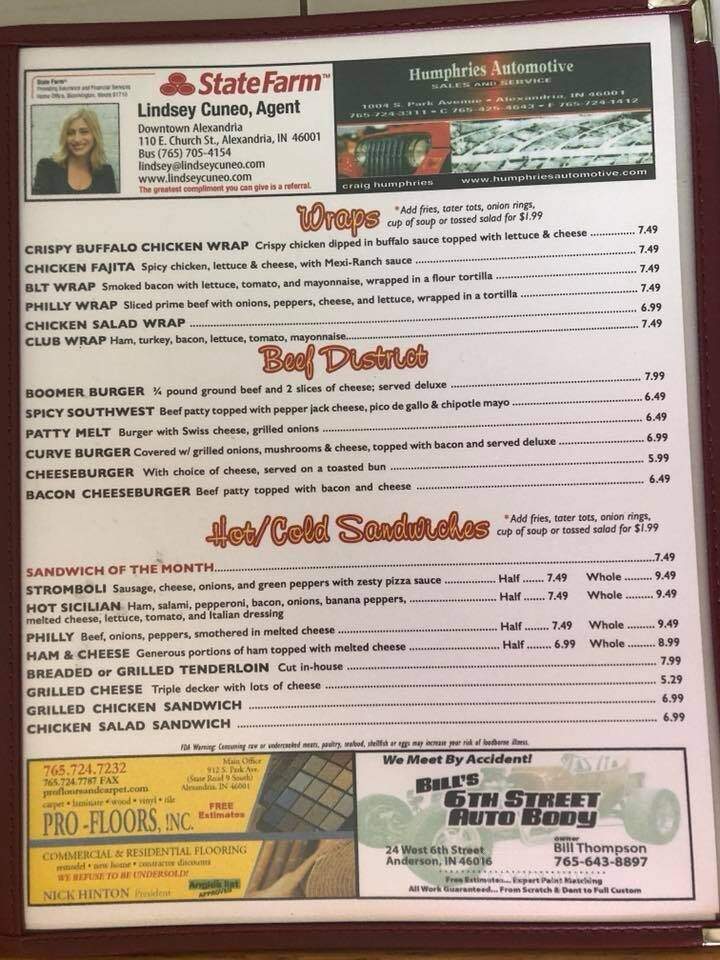 Grandview Restaurant - Anderson, IN menu_pic