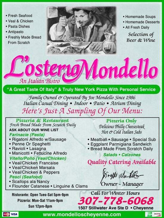 L'Osteria Mondello Italian - Cheyenne, WY