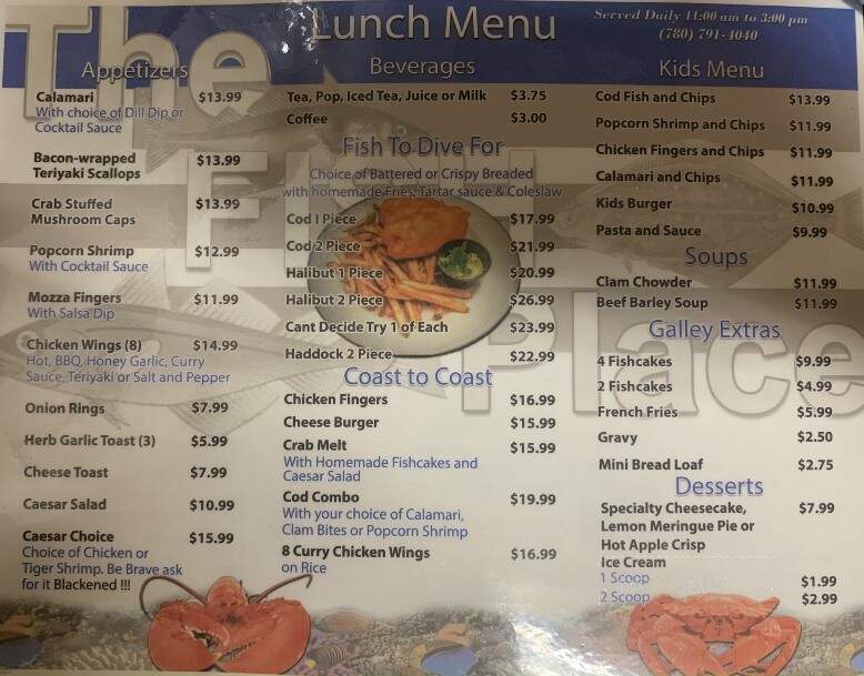 The Fish Place - Wood Buffalo, AB menu_pic