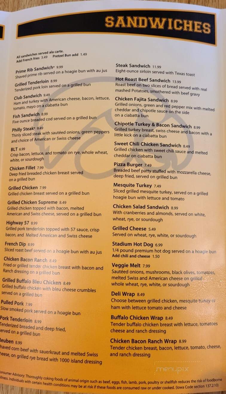 Stadium Bar & Grill - Guttenberg, IA menu_pic