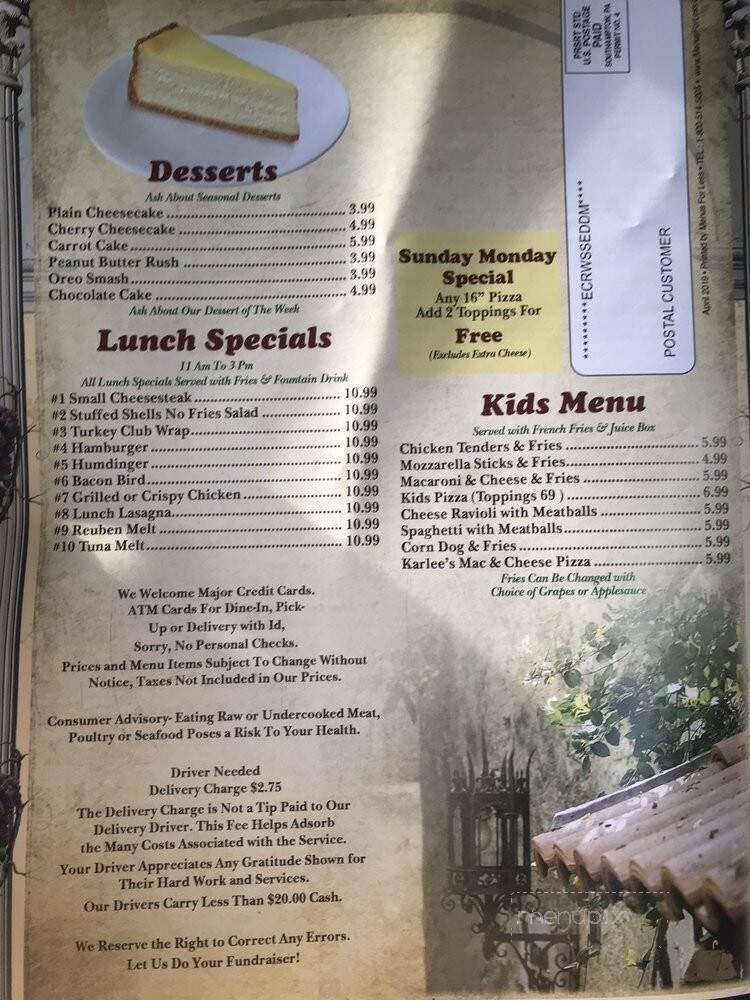 Sub Works - Perryville, MD menu_pic