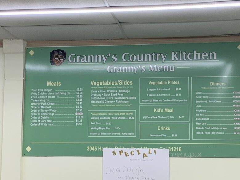 Grannys Soul Food - Austell, GA menu_pic
