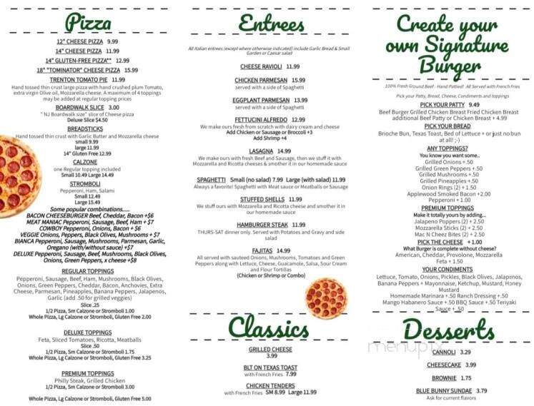 Tommy's Pizza - Hertford, NC menu_pic