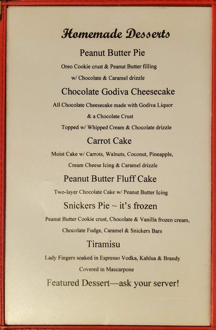 Mastracchio Restaurant Lounge - Newport, PA menu_pic