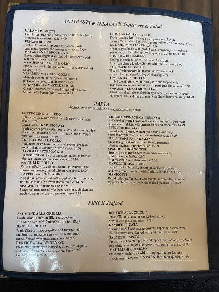 Volare Italian Restaurant - Brenham, TX menu_pic
