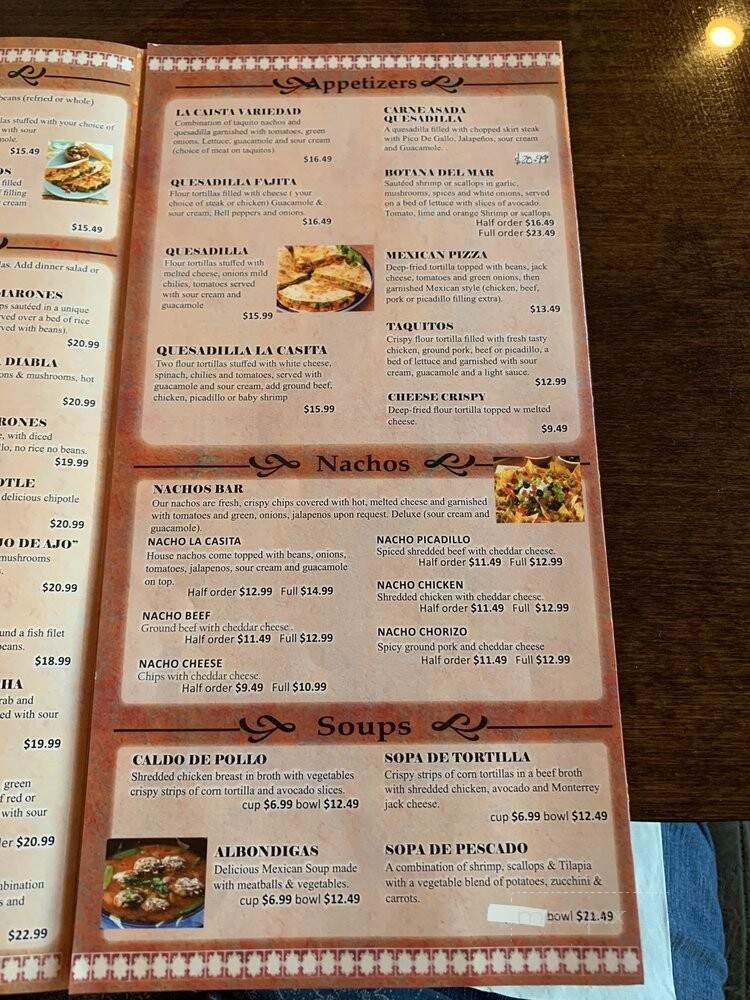 La Casita - Sammamish, WA menu_pic