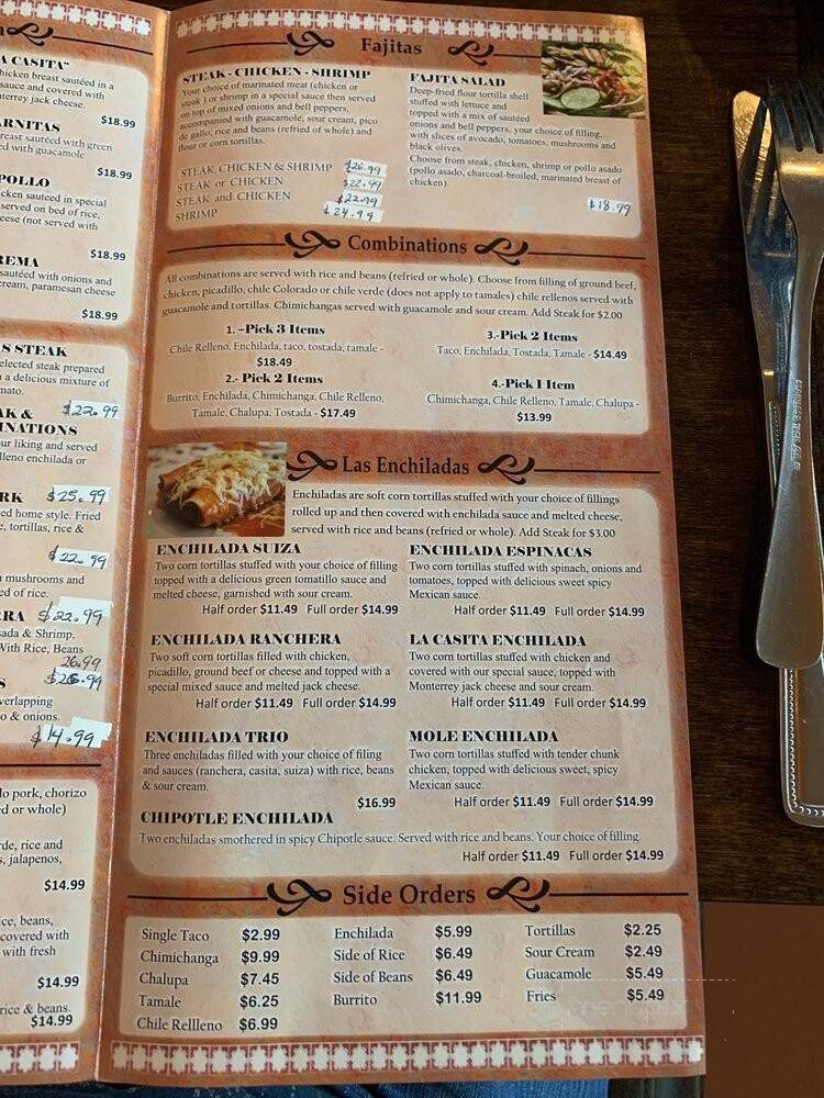 La Casita - Sammamish, WA menu_pic