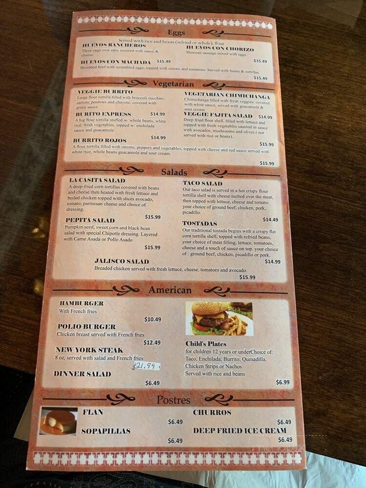 La Casita - Sammamish, WA menu_pic