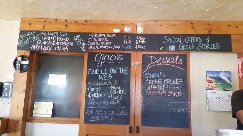 Gino's Fine Italian Food - Salinas, CA menu_pic
