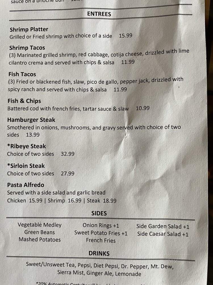 Bistro 221 - Saint George, SC menu_pic