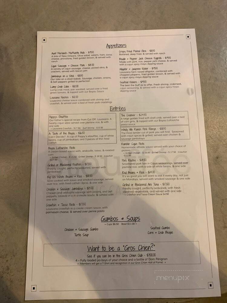 Etouffee - Covington, LA menu_pic
