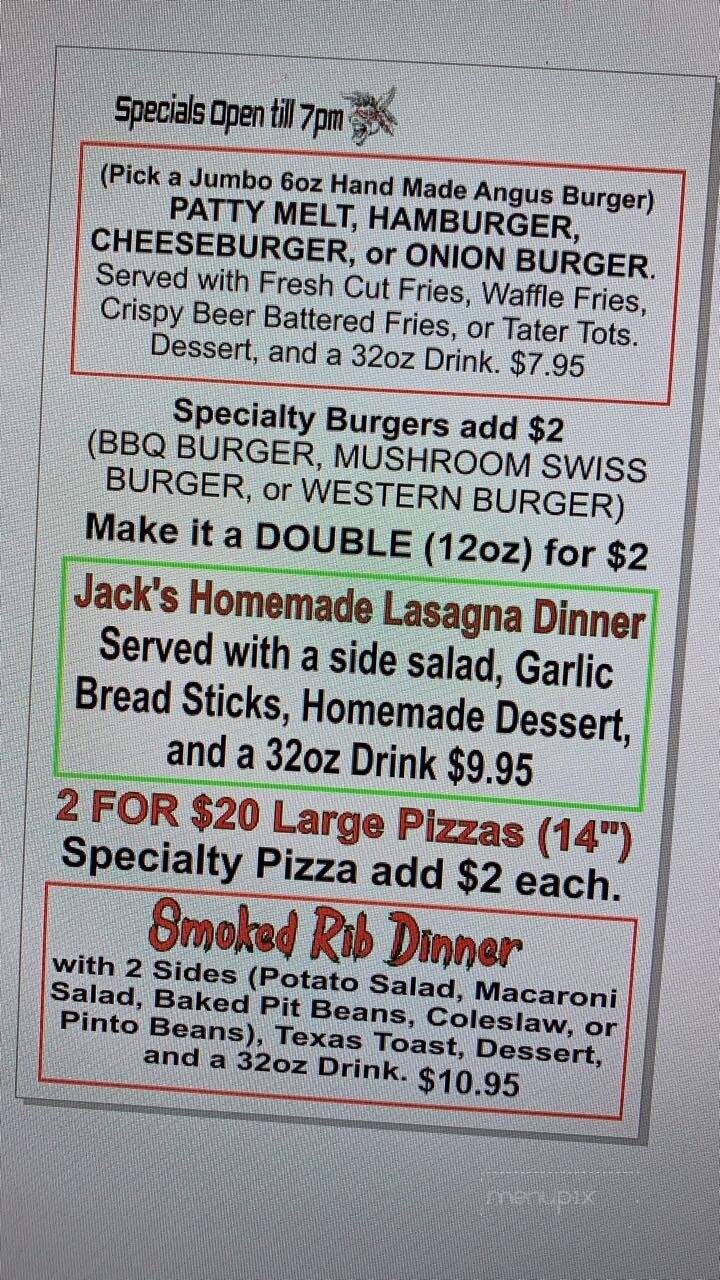 Screamin' Jack's BBQ & More - Sayre, OK menu_pic
