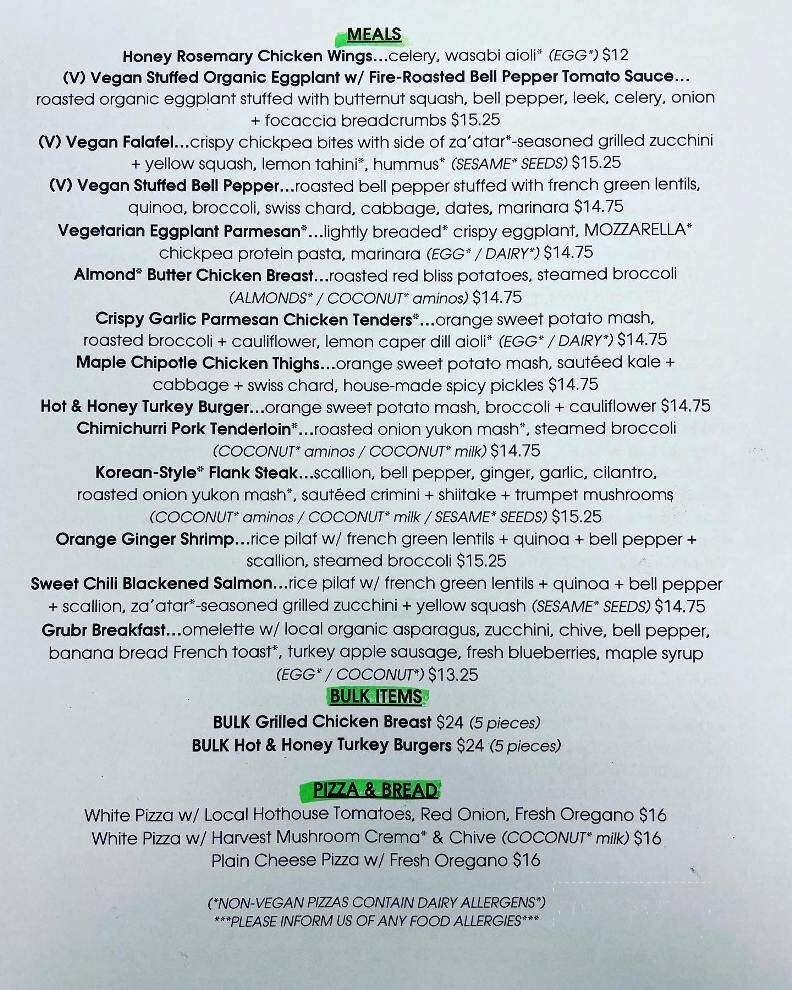 Grubr Eats - Medford, NJ menu_pic