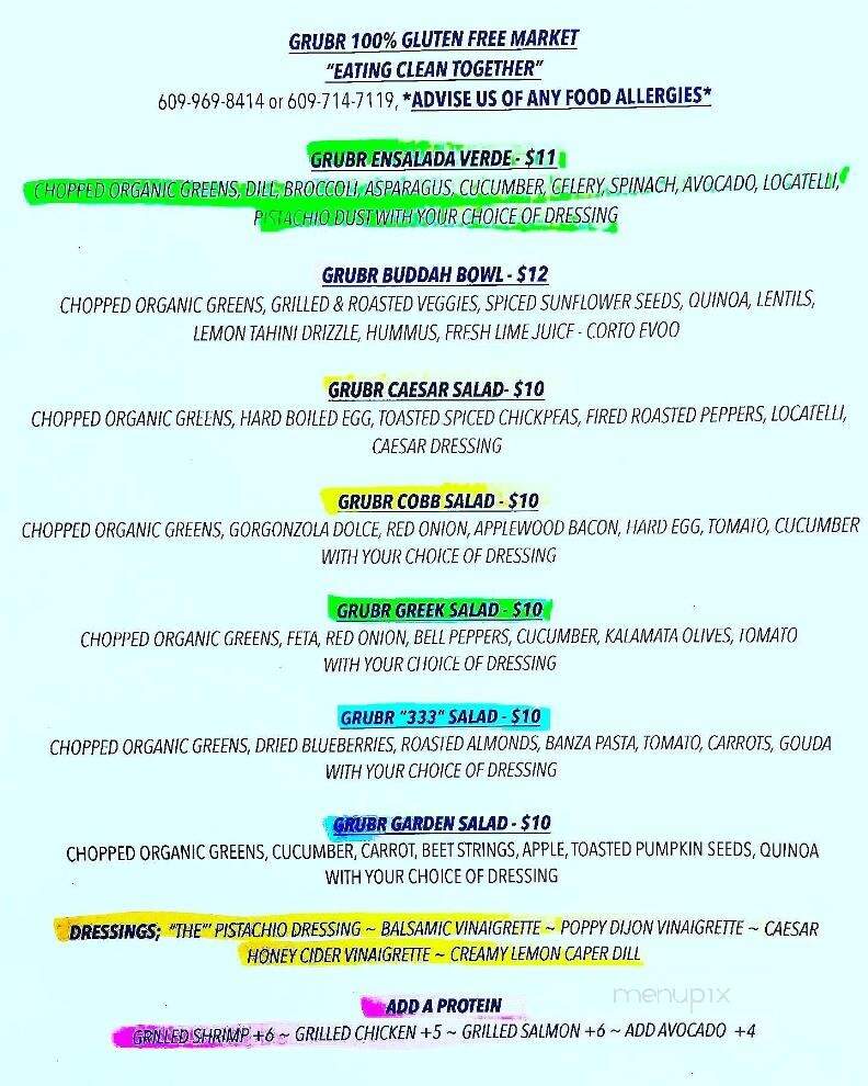 Grubr Eats - Medford, NJ menu_pic