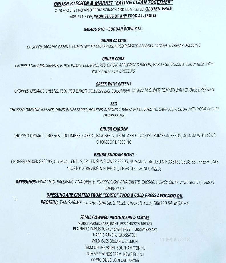 Grubr Eats - Medford, NJ menu_pic