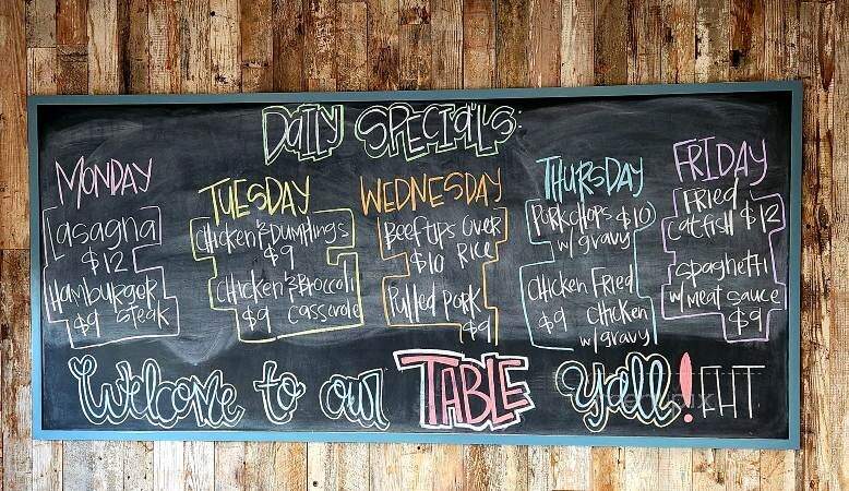 Farmhouse Table - Cleveland, MS menu_pic