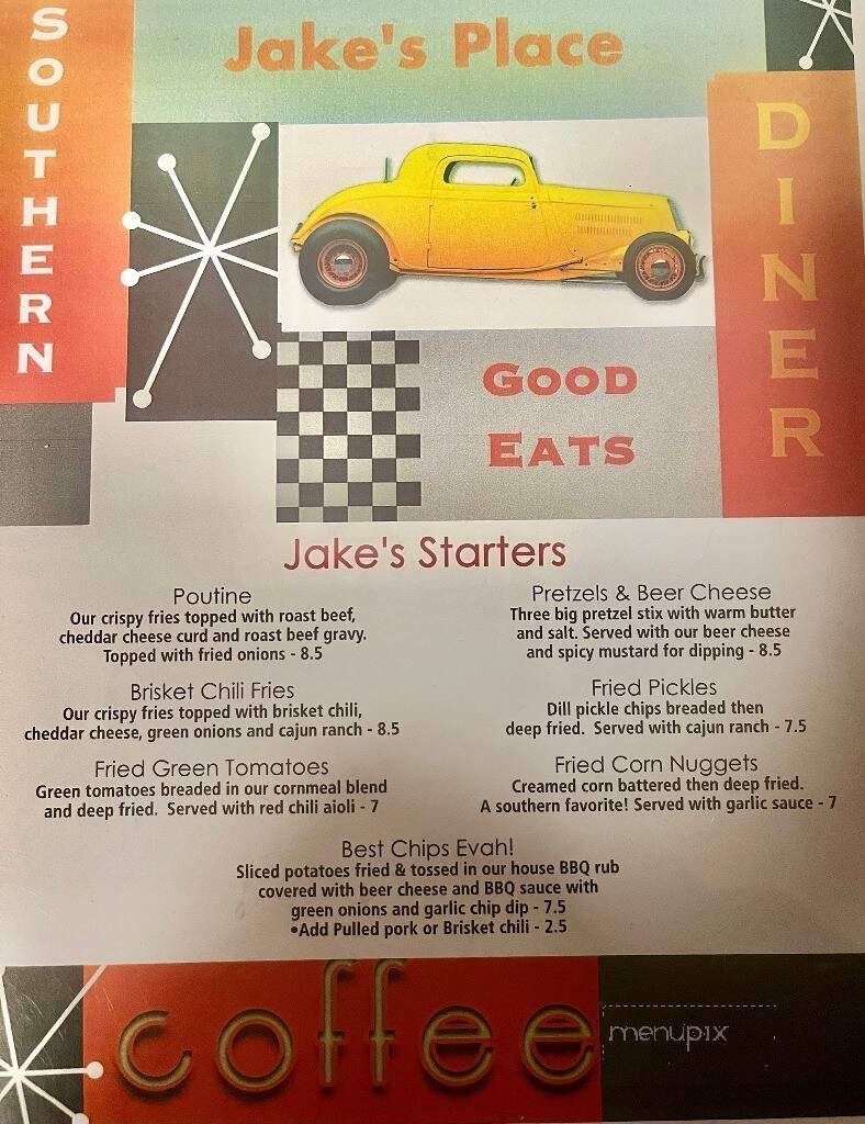 Jakes Place 2 - Hendersonville, TN menu_pic