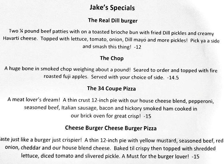 Jakes Place 2 - Hendersonville, TN menu_pic