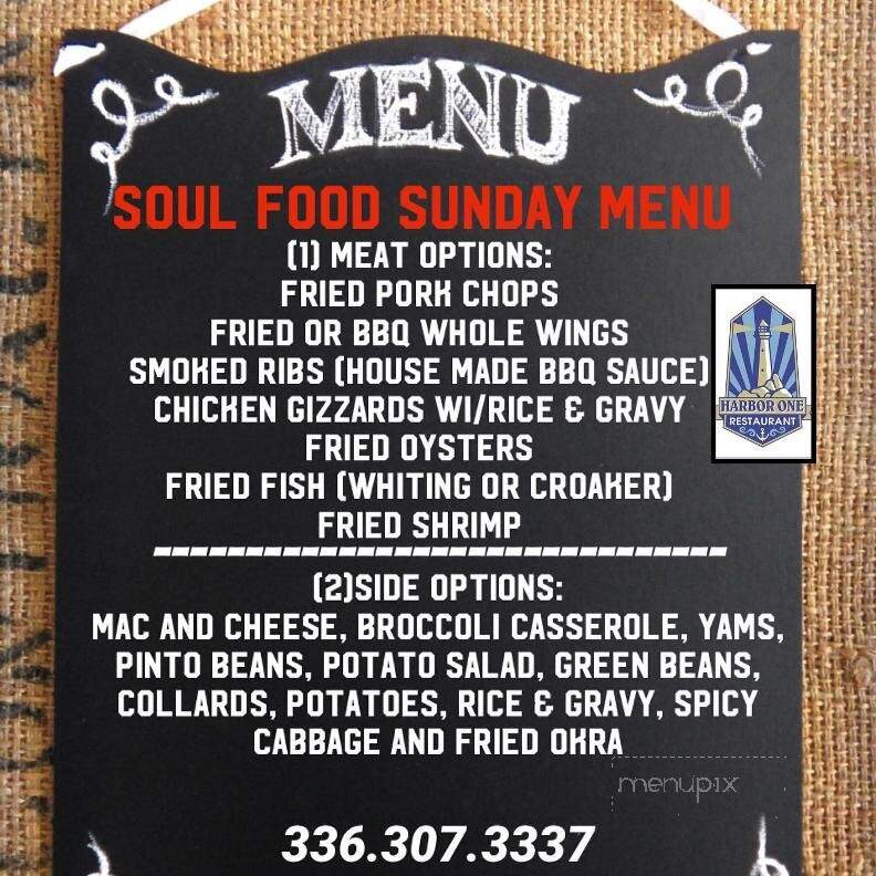 Harbor One - High Point, NC menu_pic