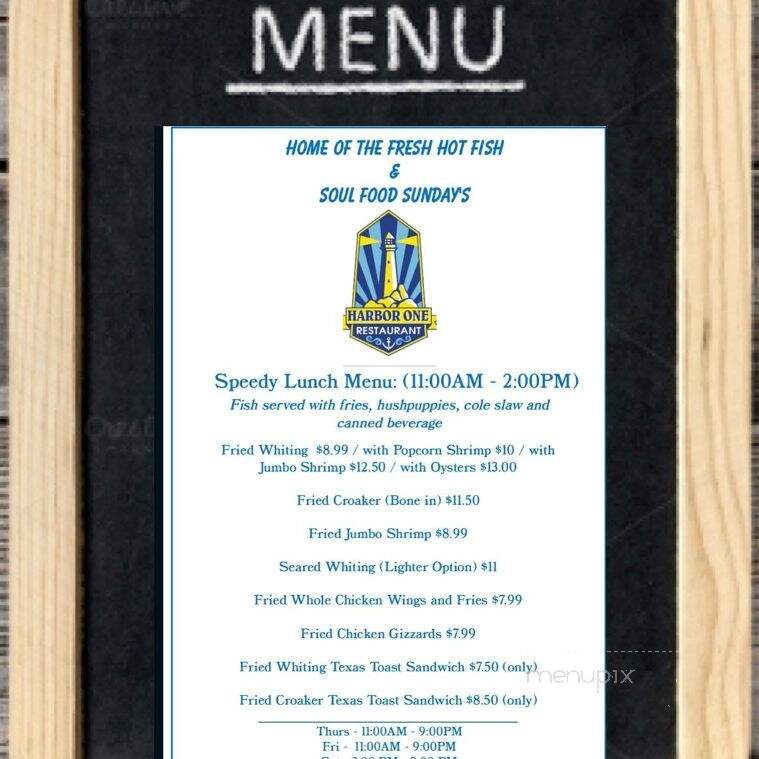 Harbor One - High Point, NC menu_pic