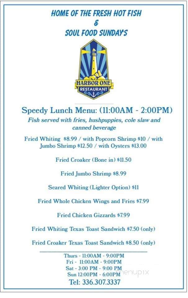 Harbor One - High Point, NC menu_pic