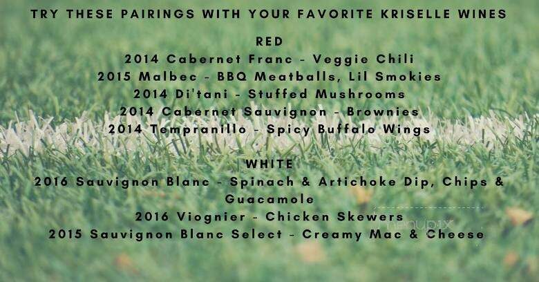 Kriselle Cellars - White City, OR menu_pic