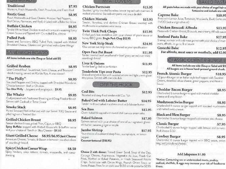 Froehlich's Classic Corner - Steubenville, OH menu_pic