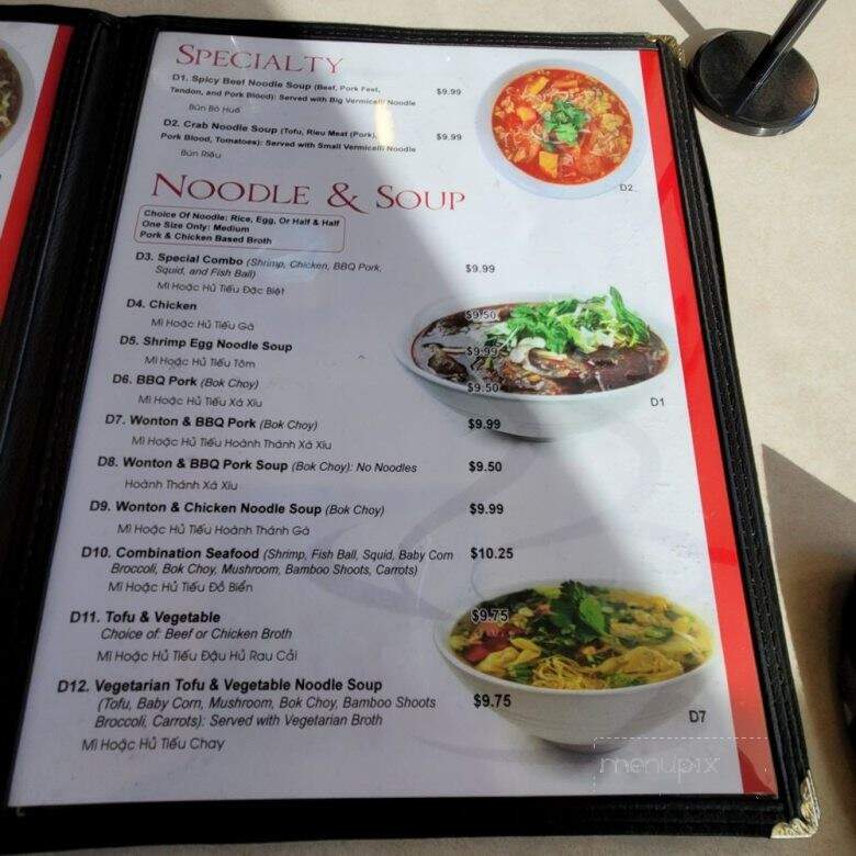 Pho Le - Sacramento, CA menu_pic