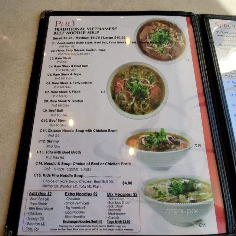 Pho Le - Sacramento, CA menu_pic