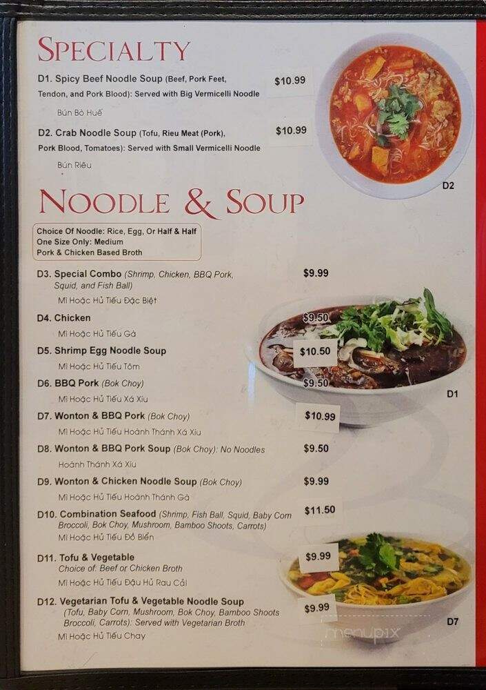 Pho Le - Sacramento, CA menu_pic