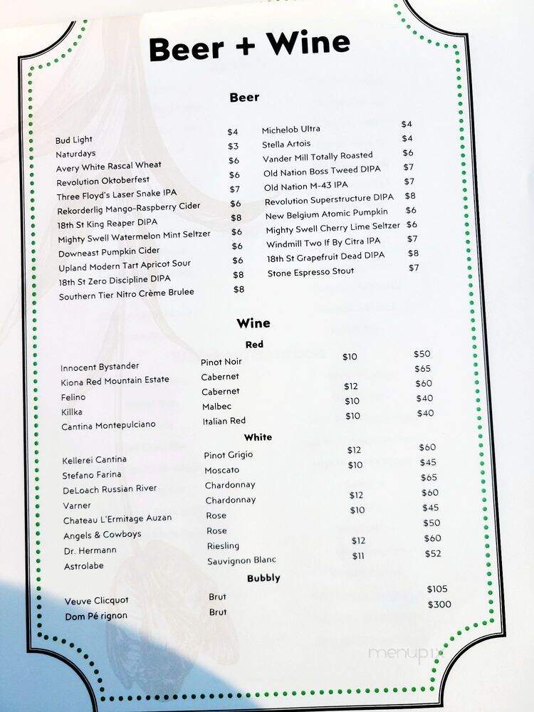 Stacks Bar & Grill - Valparaiso, IN menu_pic