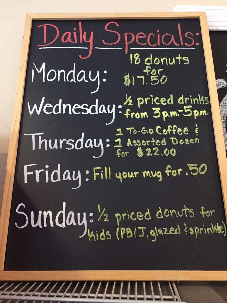 Emily's Donuts and Cafe - Williamsburg, VA menu_pic