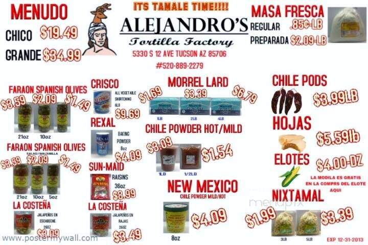Alejandro's Tortilla Factory - Tucson, AZ
