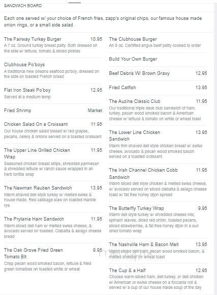 Audubon Tea Room - New Orleans, LA menu_pic