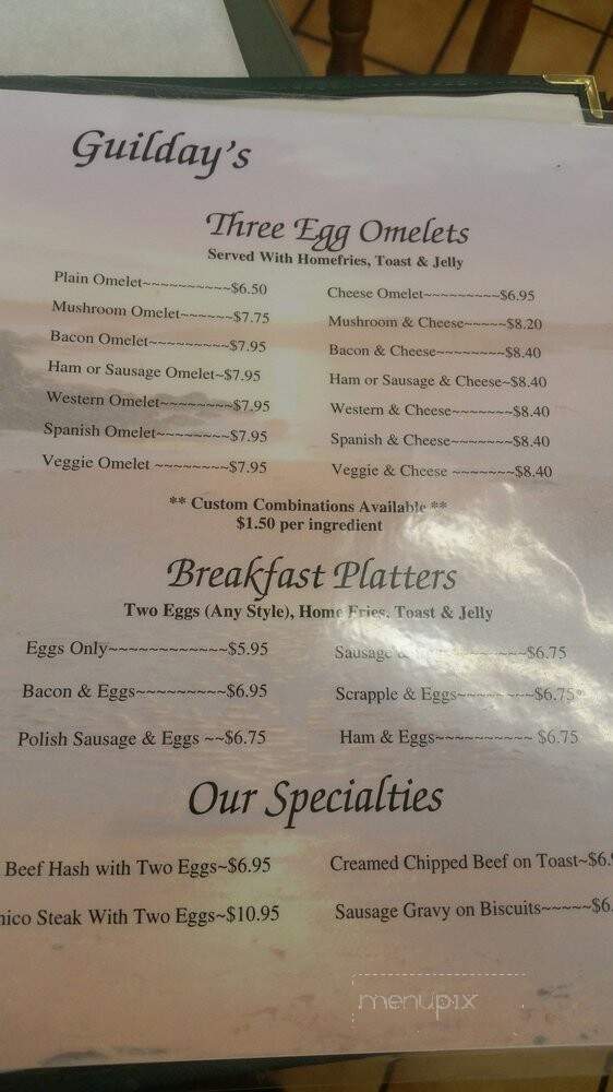 Guilday's Restaurant - Newark, DE menu_pic