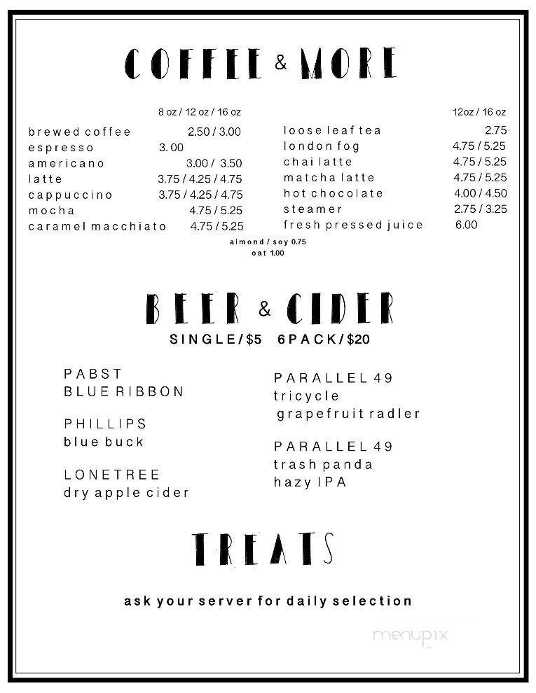 The Vault - Nanaimo, BC menu_pic