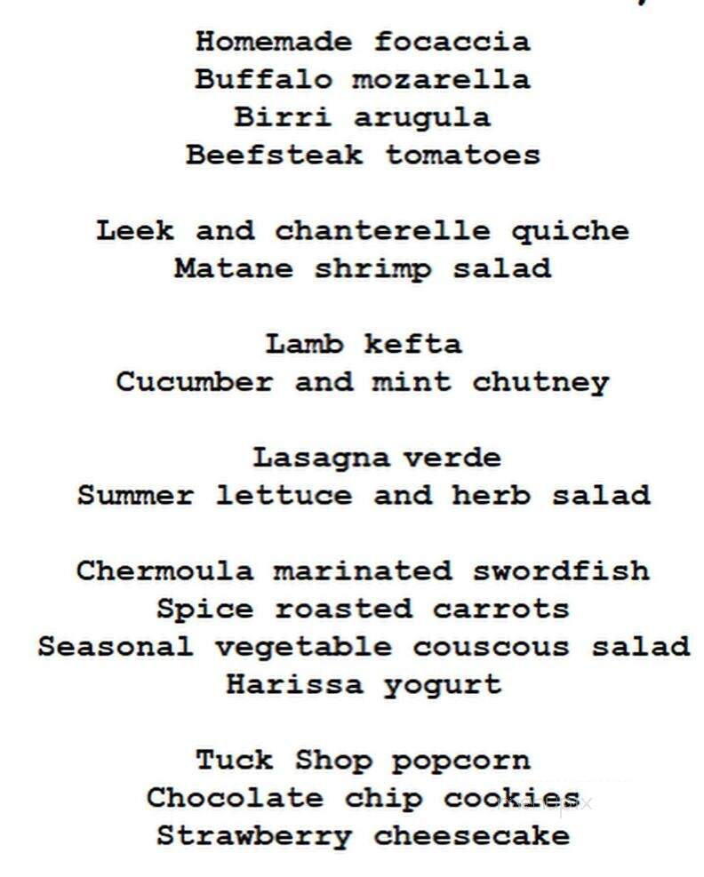 Tuck Shop - Montreal, QC menu_pic